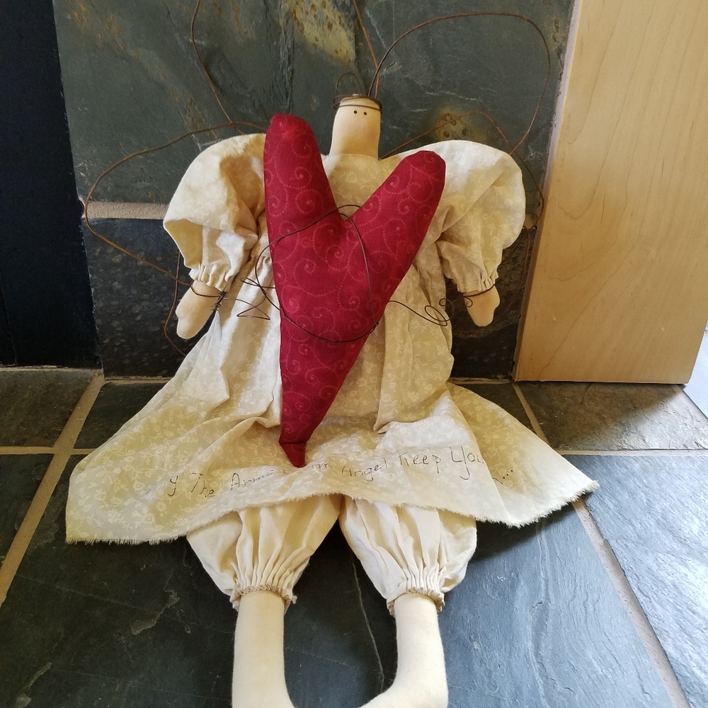 Doll angel with wire wings